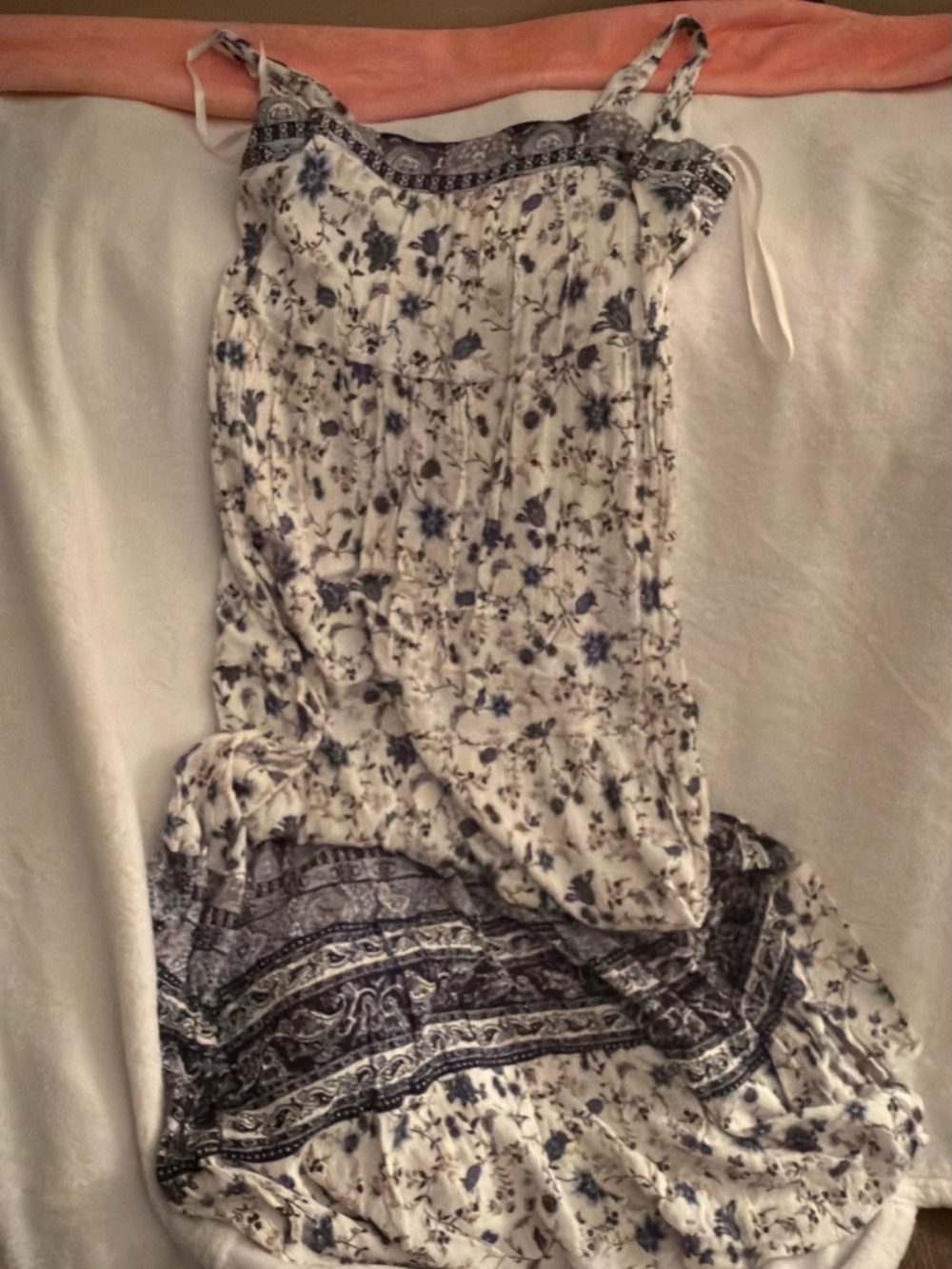 Knox Rose White and Blue Floral Maxi Dress